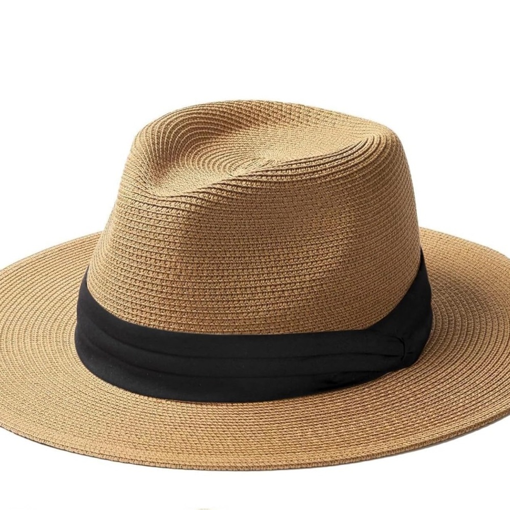NWT - UPF 80 - Tan Fedora with Black Band